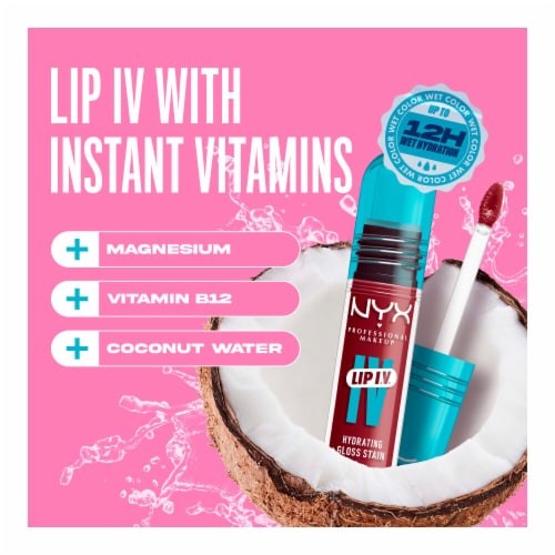 NYX Professional Makeup Lip IV Lip Gloss Stain Hydrating 09 Blush Rush Perspective: bottom