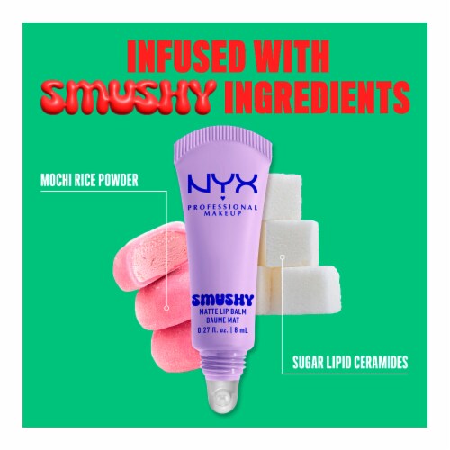 NYX Professional Makeup Smushy Lip Balm Matte Finish 01 Sugar Smush Perspective: bottom