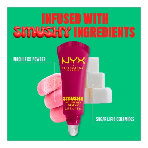 NYX Professional Makeup Smushy Lip Balm Matte Finish 12 Silly Sippin' Perspective: bottom