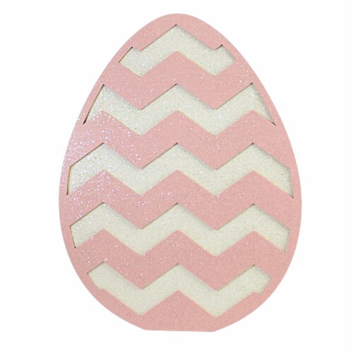 Easter Glittered Standing Easter Eggs Wood Pastel Easel Back Rl1712 Perspective: bottom
