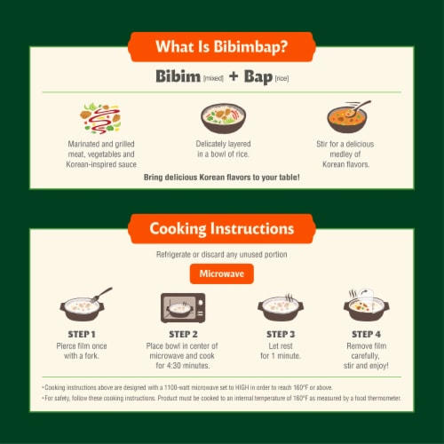 Bibigo Chicken & Vegetable Bibimbap Perspective: bottom