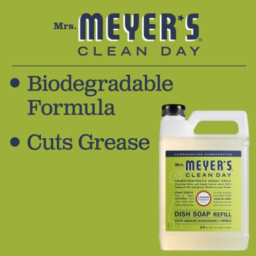 MRS MEYERS CLEAN DAY Liquid Dish Soap Refill Lemon Verbena Perspective: bottom