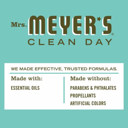 Mrs. Meyer's Clean Day Room Freshener, Basil Scent, 8 Ounce Non-Aerosol Spray Bottle Perspective: bottom