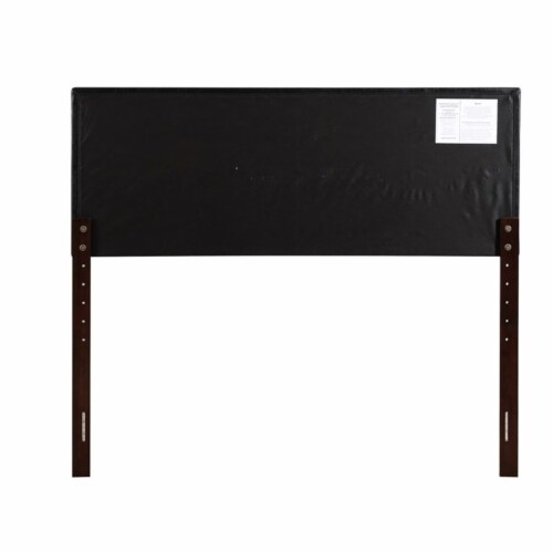 Glory Furniture Super Nova Faux Leather Upholstered Queen Headboard in Black Perspective: bottom