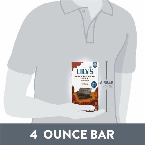 LILY'S Dark Chocolate Style No Sugar Added Baking Bar Perspective: bottom
