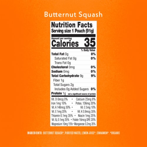 Once Upon a Farm™ Butternut Squash with Cinnamon Organic Baby Food Pouch Perspective: bottom