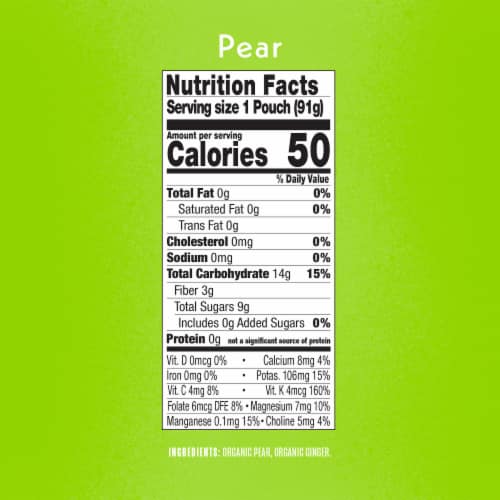 Once Upon a Farm™ Pear with Ginger Organic Baby Food Pouch Perspective: bottom