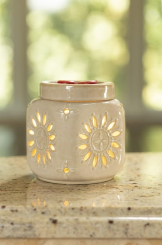 VP Home Floral Sun Wax Warmer for Scented Wax, Ceramic Electric Home Fragrance Warmer. Perspective: bottom