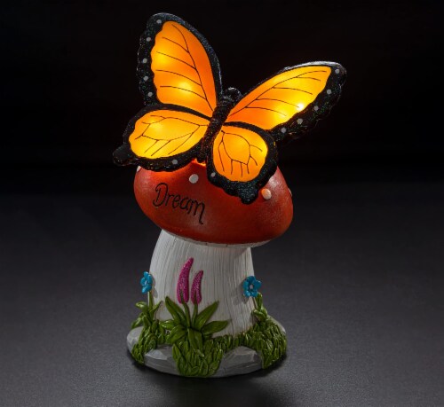 VP Home Butterfly Dream Mushroom Solar Powered LED Outdoor Decor Garden Light Perspective: bottom
