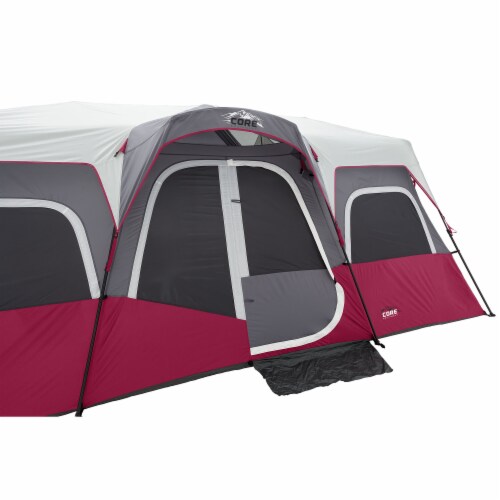 CORE Equipment 12 Person 18 Feet x 10 Feet Double Door Instant Cabin Tent,  Wine, 1 Piece - City Market