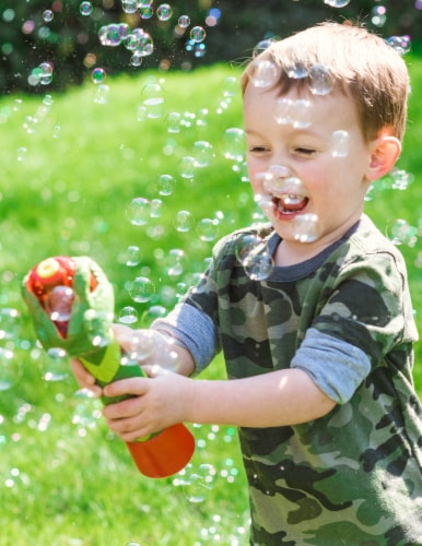 Sunny Days Maxx Bubbles Light & Sound Bubble Dino Baton Perspective: bottom