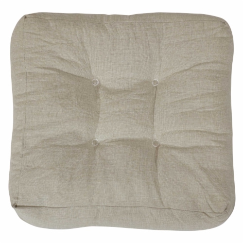 Sunnydaze Outdoor Square Olefin Tufted Seat Cushions - Beige - Set of 2,  2.5 - Foods Co.