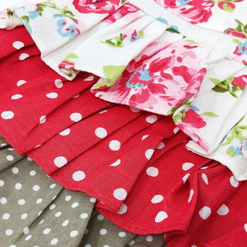 Wrapables Mother and Daughter Ruffles and Roses Apron for Baking, Cooking & Crafts Perspective: bottom