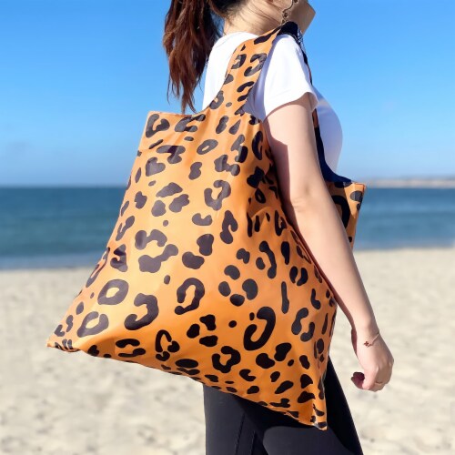 Animal print reusable shopping bags clearance