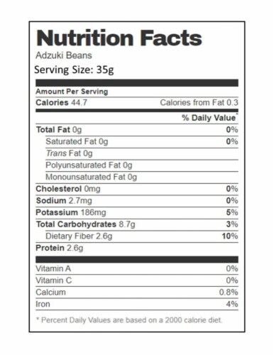 Aiva Adzuki Beans (Red Small Bean) 4 lb Perspective: bottom
