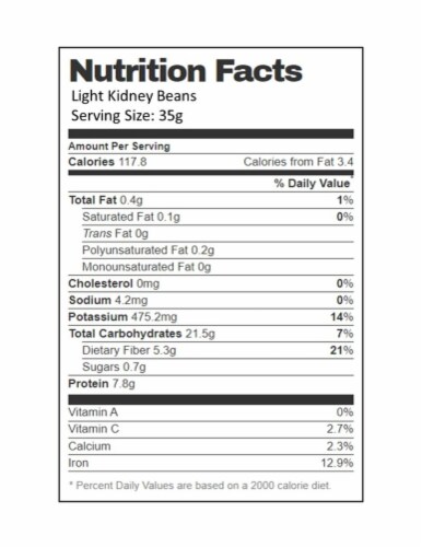 Aiva Light Kidney Beans 2 lb Perspective: bottom