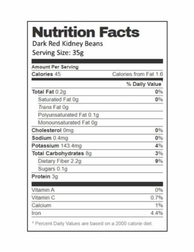 Aiva Dark Red Kidney Beans 2 lb Perspective: bottom