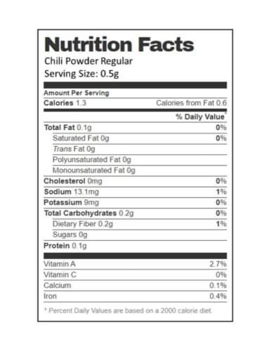 Aiva Chili Powder Regular 7 oz Perspective: bottom