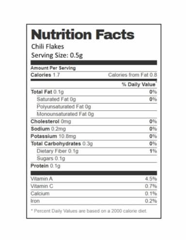 Aiva Crushed Red Pepper (chili flakes) 3.5 oz Perspective: bottom