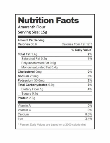 Aiva Amaranth Flour (Rajgara Flour) 2 lb Perspective: bottom