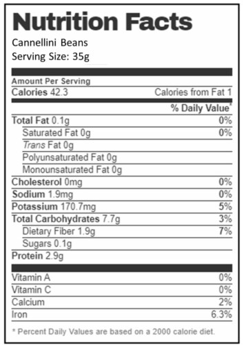 Aiva Cannellini Beans White Kidney Beans 2 lb Perspective: bottom