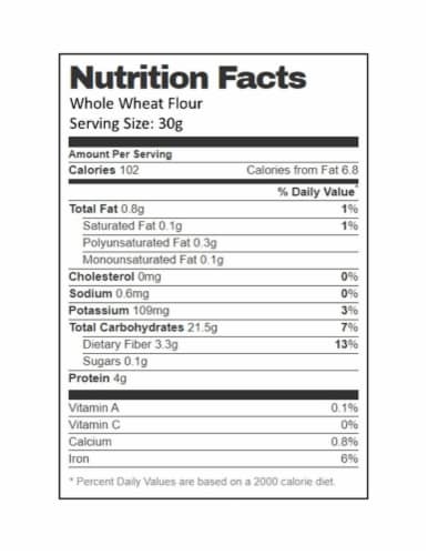 Aiva Whole Wheat Flour 4 lb Perspective: bottom