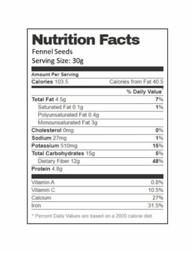 Aiva Fennel Seeds 14 oz Perspective: bottom