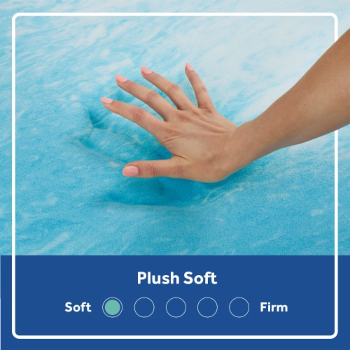 Sealy 1.5-Inch SealyChill Gel Memory Foam Mattress Topper Full Perspective: bottom