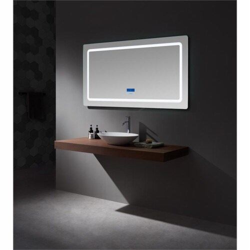 Caldona 60" Wide x 32" Tall LED Mirror w/ Defogger Perspective: bottom