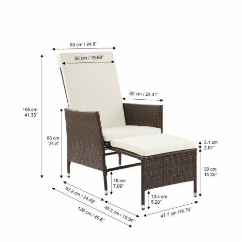 Patio chair with best sale pull out ottoman