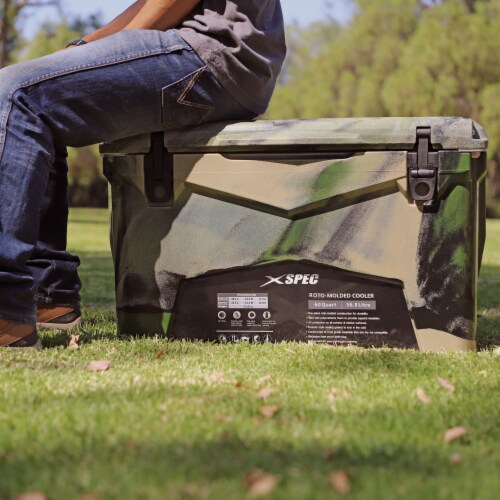 Xspec 60 Quart Roto Molded High Performance Ice Chest Outdoor Cooler, Camouflage Perspective: bottom