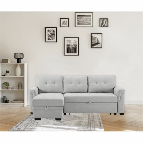 Reversible sleeper sectional sofa storage chaise deals