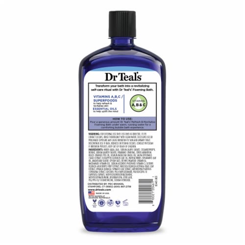 Dr. Teal's® Refresh & Revitalize with Epsom Salt Foaming Bath Perspective: bottom
