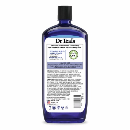 Dr. Teal's® Refresh & Revitalize with Epsom Salt Foaming Bath Perspective: bottom