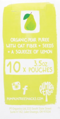 Pumpkin Tree™ Organic Pear + A Squeeze of Lemon Baby Food Perspective: bottom