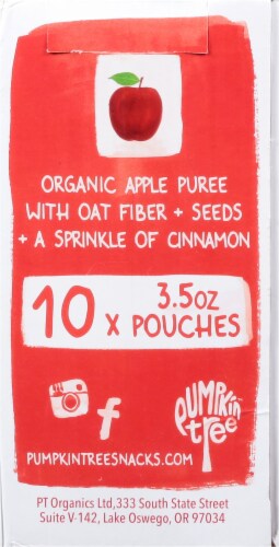 Pumpkin Tree™ Organic Apple Puree + Cinnamon Baby Food Pouch Perspective: bottom