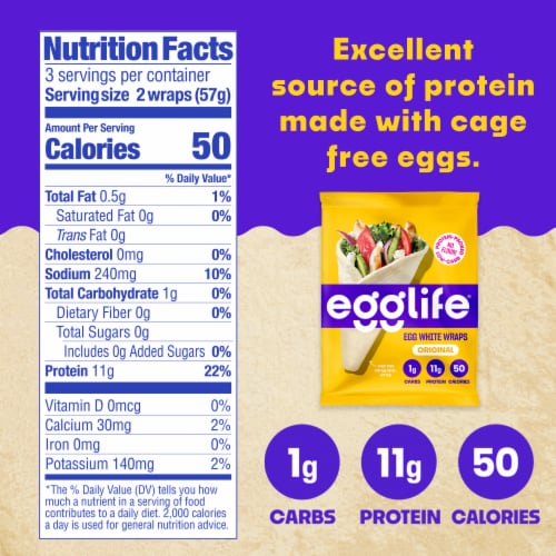 Egglife Original Egg White Wraps Perspective: bottom
