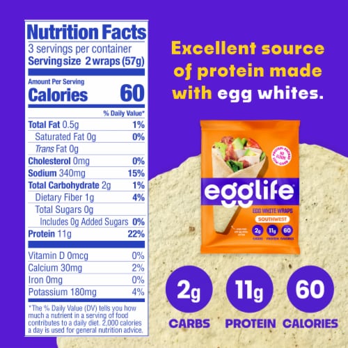 Egglife Southwest Style Egg White Wraps Perspective: bottom