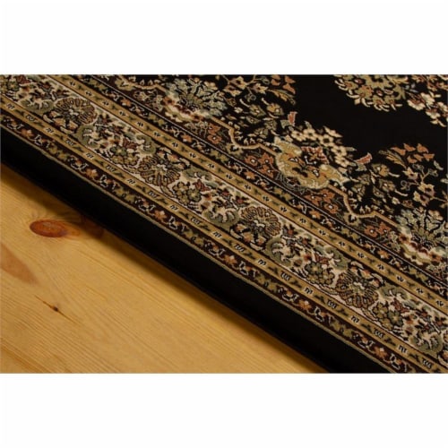 L-Baiet AK289C81 8 x 10 ft. Madeleine Oriental Rug, Black Perspective: bottom