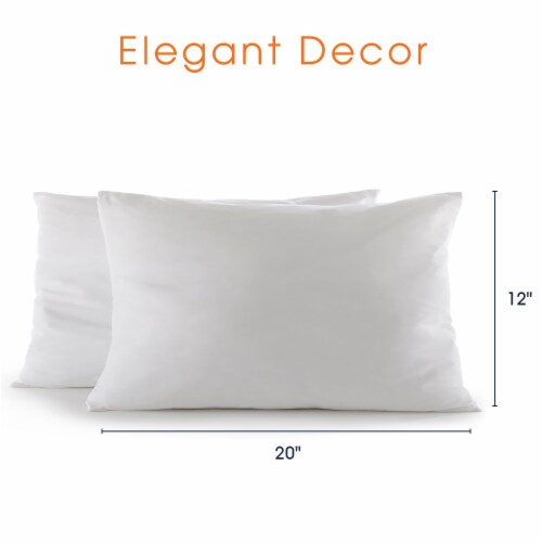 Cheer Collection Set of 2 Decorative White Square Accent Throw Pillows and Insert Perspective: bottom