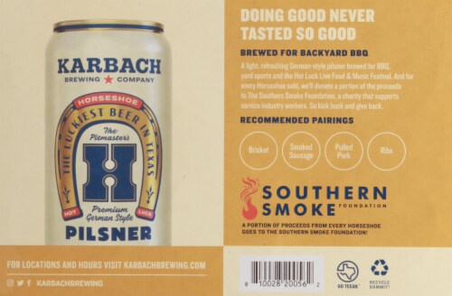 Karbach Horseshoe German Style Pilsner Perspective: bottom