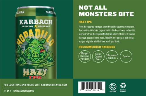 Karbach Brewing Co. Hopadillo Hazy IPA Perspective: bottom
