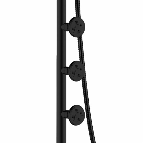 PULSE ShowerSpas Lanai Matte Black Shower System Perspective: bottom