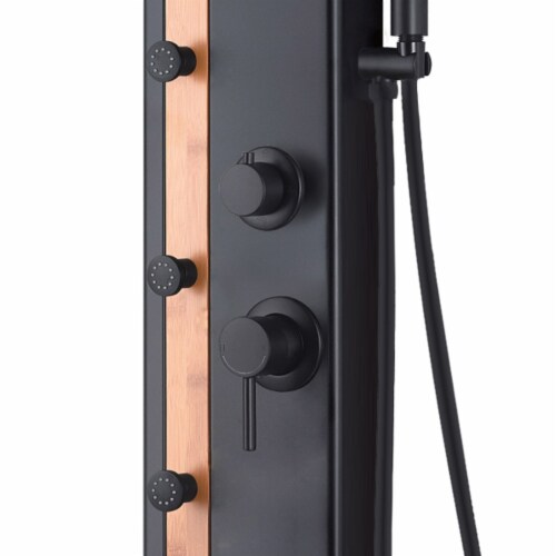 PULSE ShowerSpas Eclipse Matte Black ShowerSpa Perspective: bottom