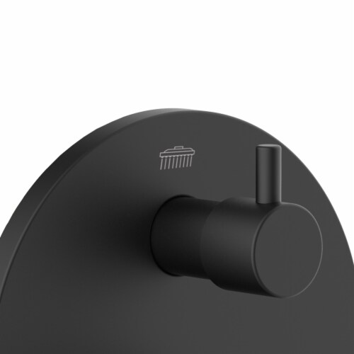 PULSE ShowerSpas Two Way TruTemp Pressure Balance Valve with Matte Black Trim Kit Perspective: bottom