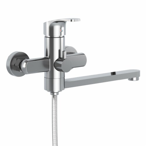 PULSE ShowerSpas Chrome Wall Mounted Tub Filler Perspective: bottom