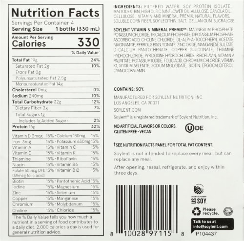 Soylent® Complete Meal Nutrition Shakes - Gingerbread Perspective: bottom