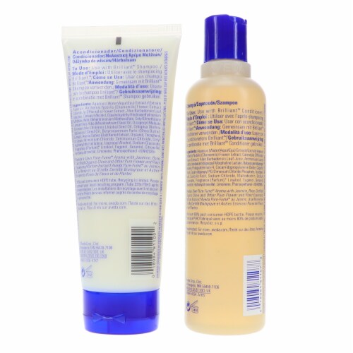 Aveda Brilliant Shampoo 8.5 oz & Brilliant Conditioner 6.7 oz Combo Pack Perspective: bottom