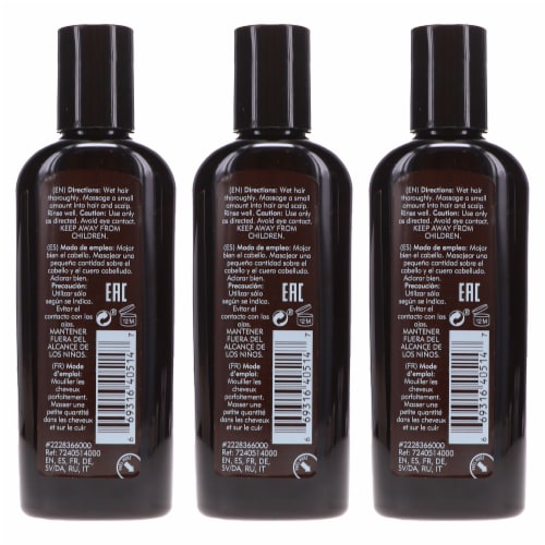 American Crew Daily Shampoo 3.3 oz 3 Pack Perspective: bottom