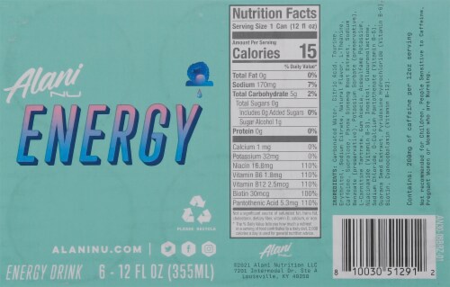 Alani NU Breezeberry™ Energy Drink Multipack Cans Perspective: bottom